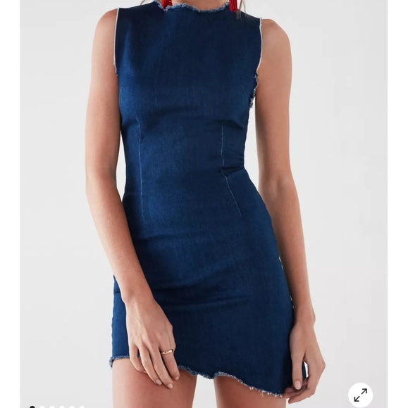 Anthropologie Dresses & Skirts - SOLD** Anthropologie Vesta Frayed Denim Mini Dress